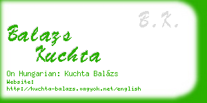 balazs kuchta business card