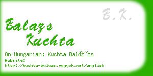 balazs kuchta business card